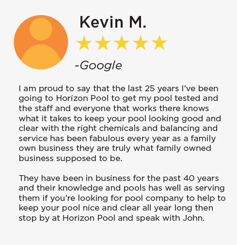 Horizon Pool 5 Star Customer Review Hp Contact Us Page