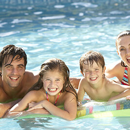 Family In The Pool